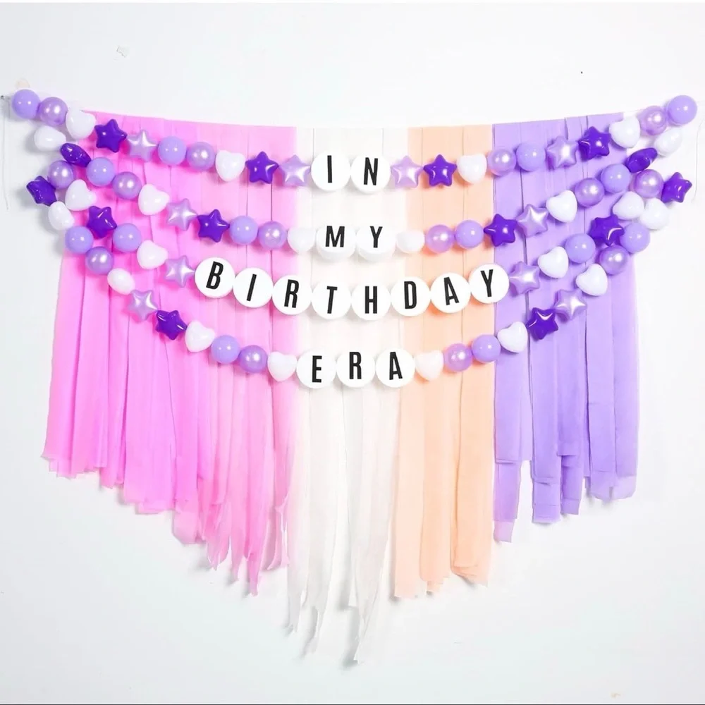 NWT Purple & White Swiftie Birthday Decoration Set‎